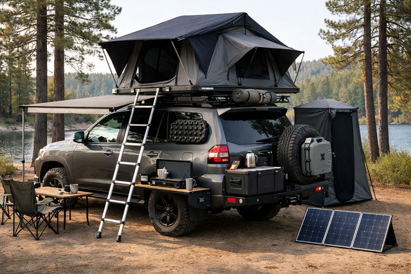 Que mettre sur sa voiture pour un week-end camping