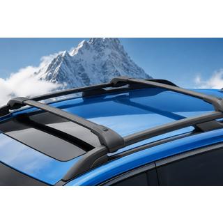 Barres de toit transversales noires pour rails de toit OEM (Aluminium) Subaru Forester 2018-2024
