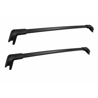 Barres de toit transversales noires pour rails de toit OEM (verrouillables, aluminium) Ford Explorer 2019-