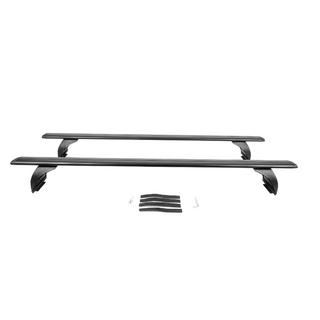 Barres de toit transversales noires OEM (verrouillables, aluminium) Jeep Wrangler 2018- photo 1