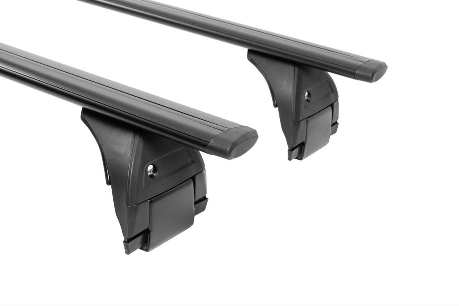 Jeep Wrangler 2018- Barres de toit transversales noires OEM (verrouillables, aluminium) Photo 5