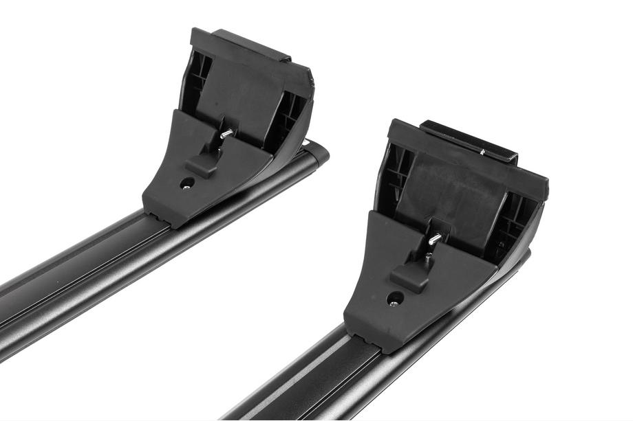 Jeep Wrangler 2018- Barres de toit transversales noires OEM (verrouillables, aluminium) Photo 8