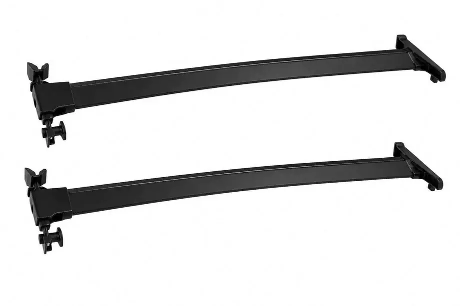 Subaru Ascent 2018- Barres de toit transversales noires pour rails de toit OEM (Aluminium) Image