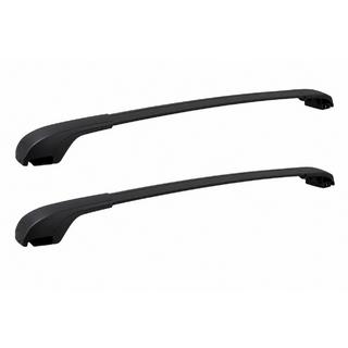 Barres de toit transversales noires pour rails de toit OEM (Aluminium) Volkswagen Atlas (Terramont) 2016-
