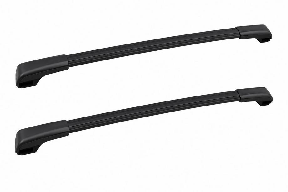Subaru Impreza 2016-2023 Barres de toit transversales noires pour rails de toit OEM (Aluminium) Image