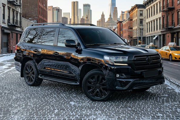 Black Edition pour Toyota LC200 : style sombre et agressif après le restylage