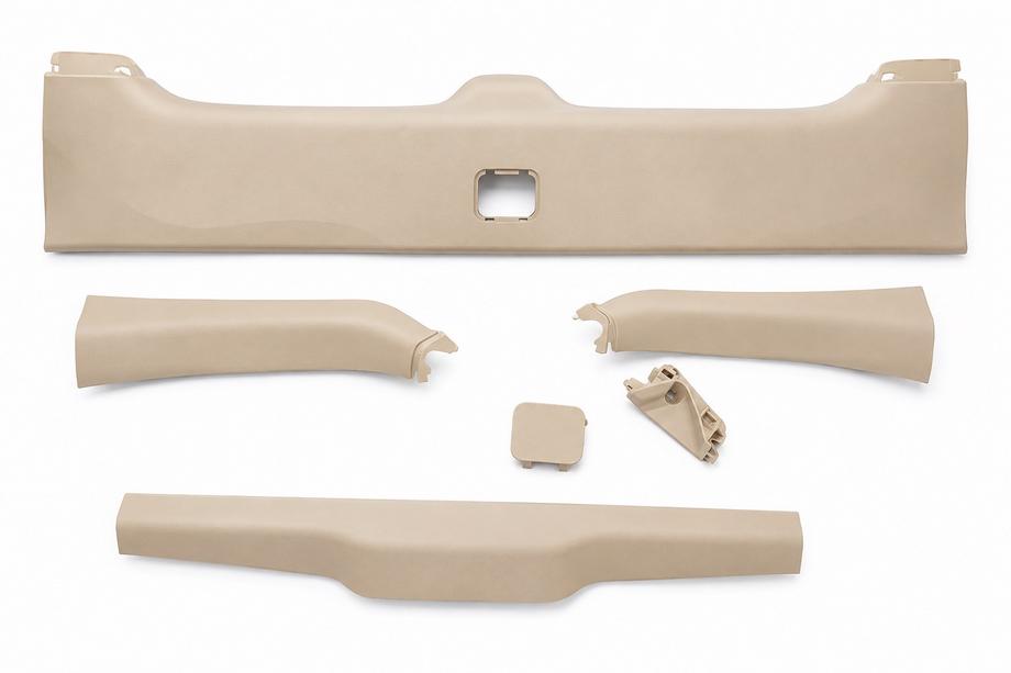 Lexus LX570/450d 2008-2022 Kit de garnitures plastiques beiges de coffre, partie arrière Photo 1