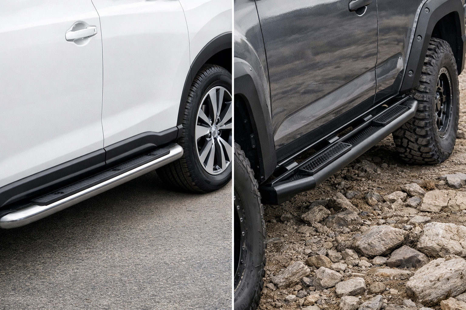 Marchepieds latéraux ou rock sliders : mieux pour un daily ?