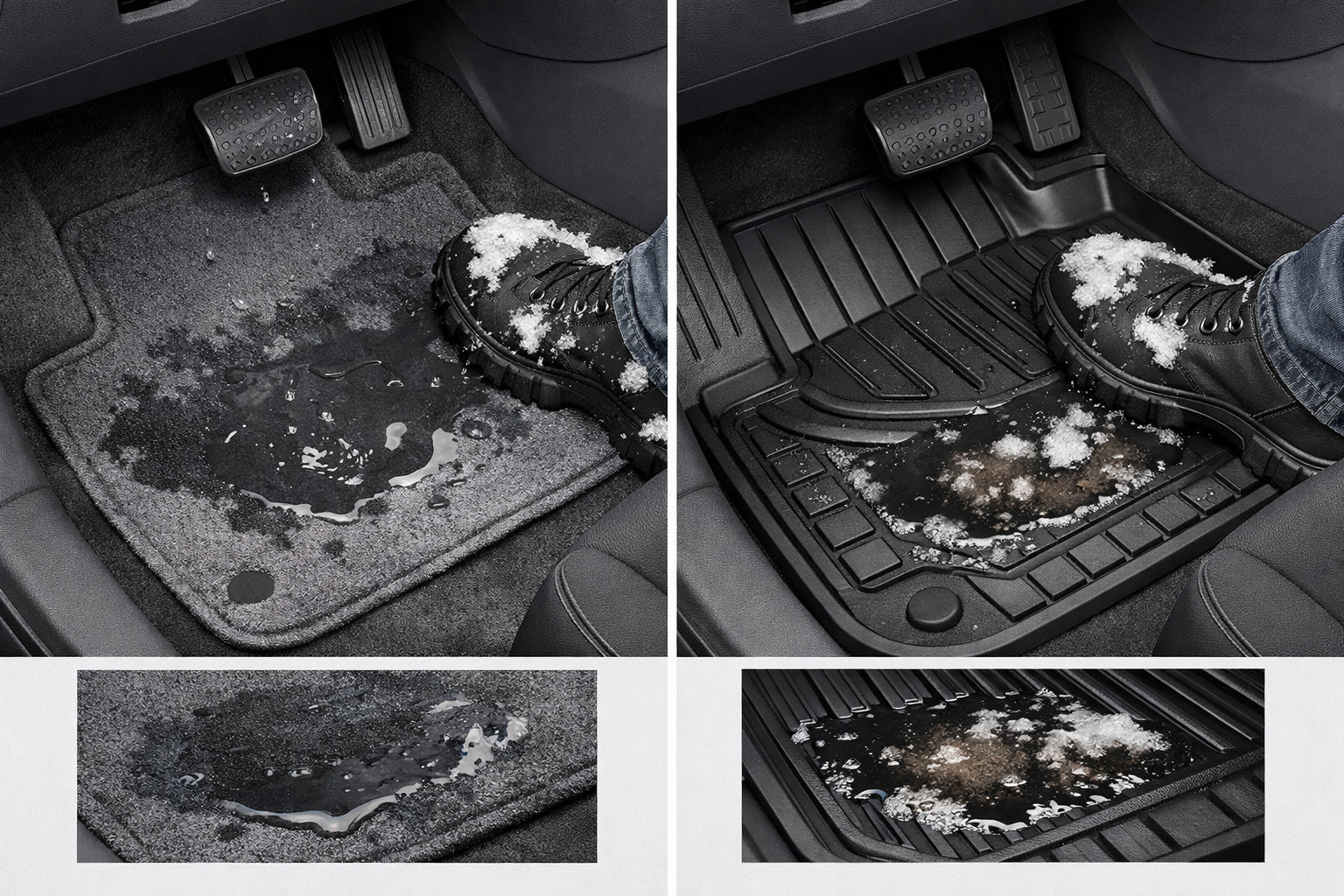 Habitacle toujours humide en hiver : quels tapis sont plus pratiques ?