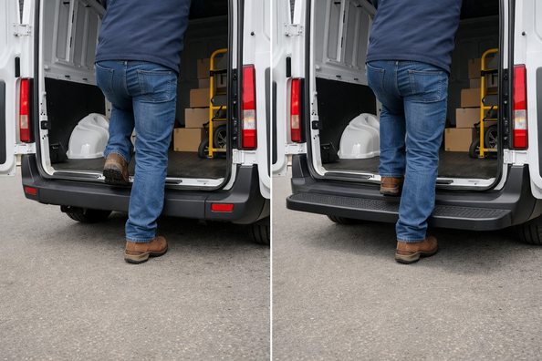 Marchepied arrière pour fourgon : utile en usage réel ou non ?