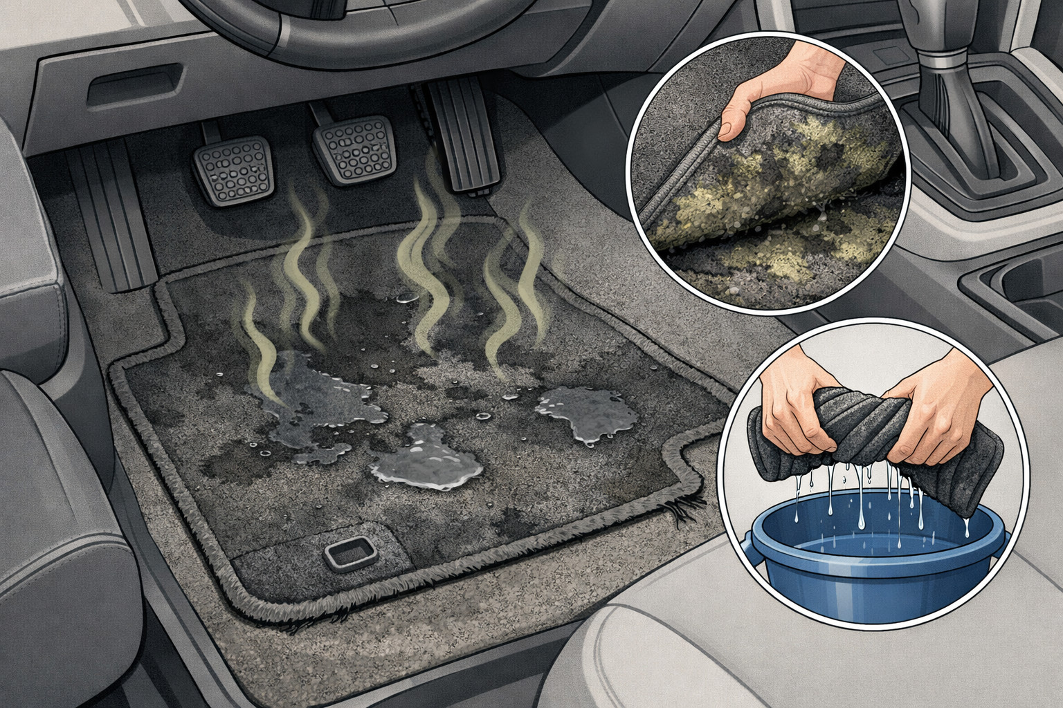 Tapis textiles qui sentent et sèchent lentement : quand les changer