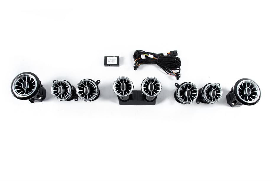 Mercedes E-class W213 2016-2023 Déflecteurs d’aération LED (64 couleurs) Photo 1