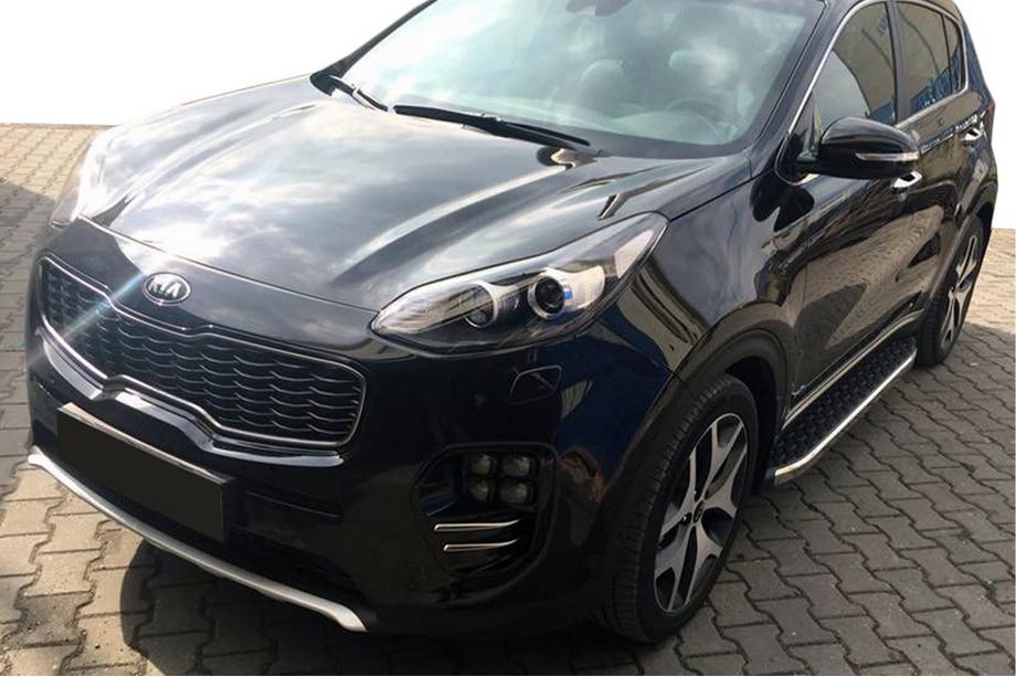 Kia Sportage 2010-2015 Marchepieds Latéraux BlackLine (2 pcs, Aluminium) Image
