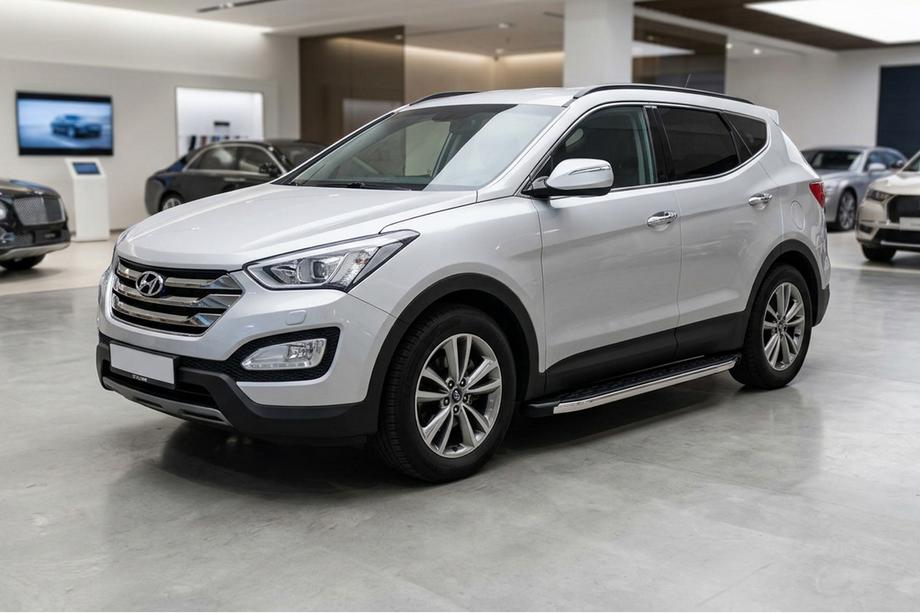 Hyundai Santa Fe 3 2012-2018 Marchepieds Latéraux BlackLine (2 pcs, Aluminium) Image