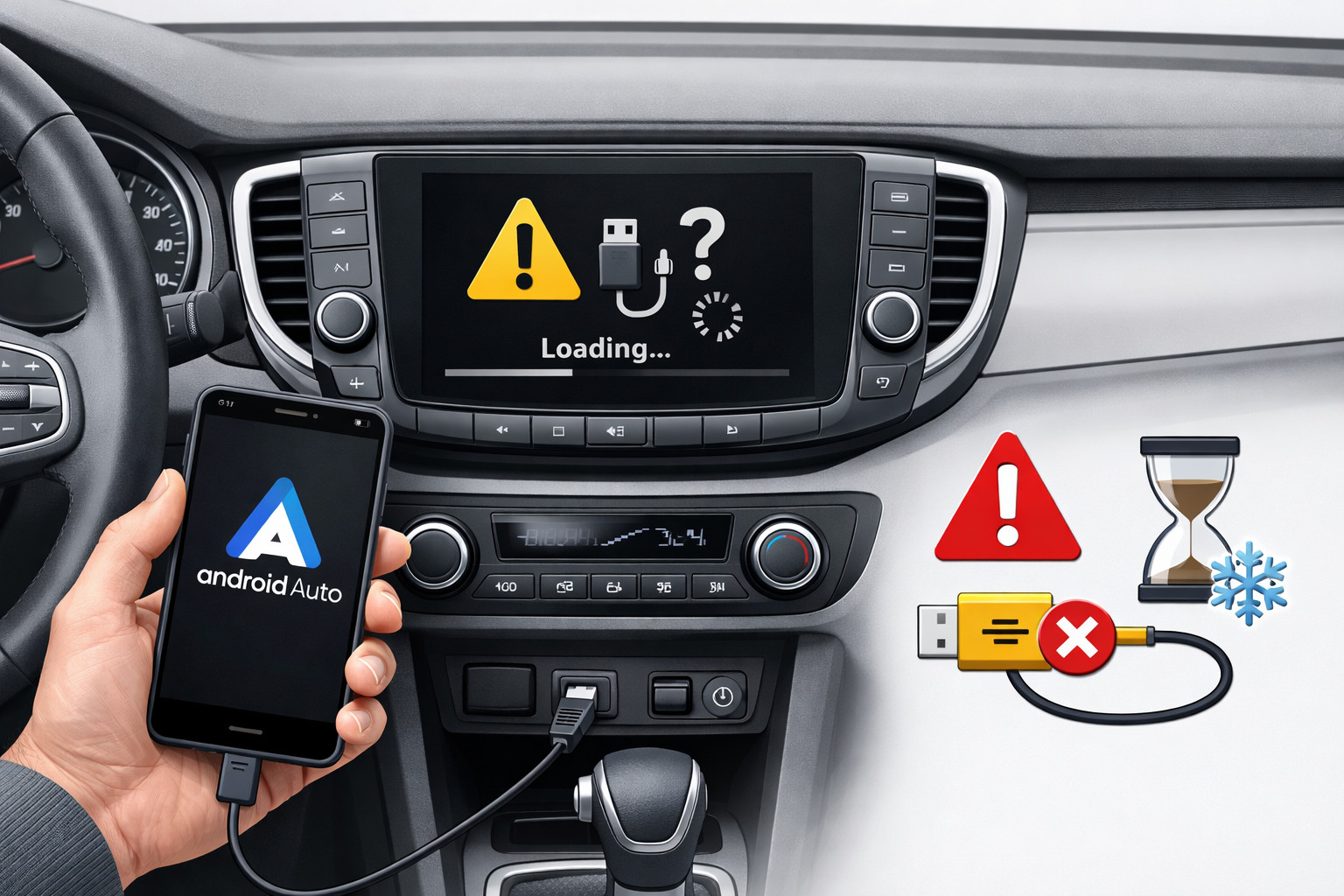 Pourquoi Android Auto ne fonctionne pas ou se fige