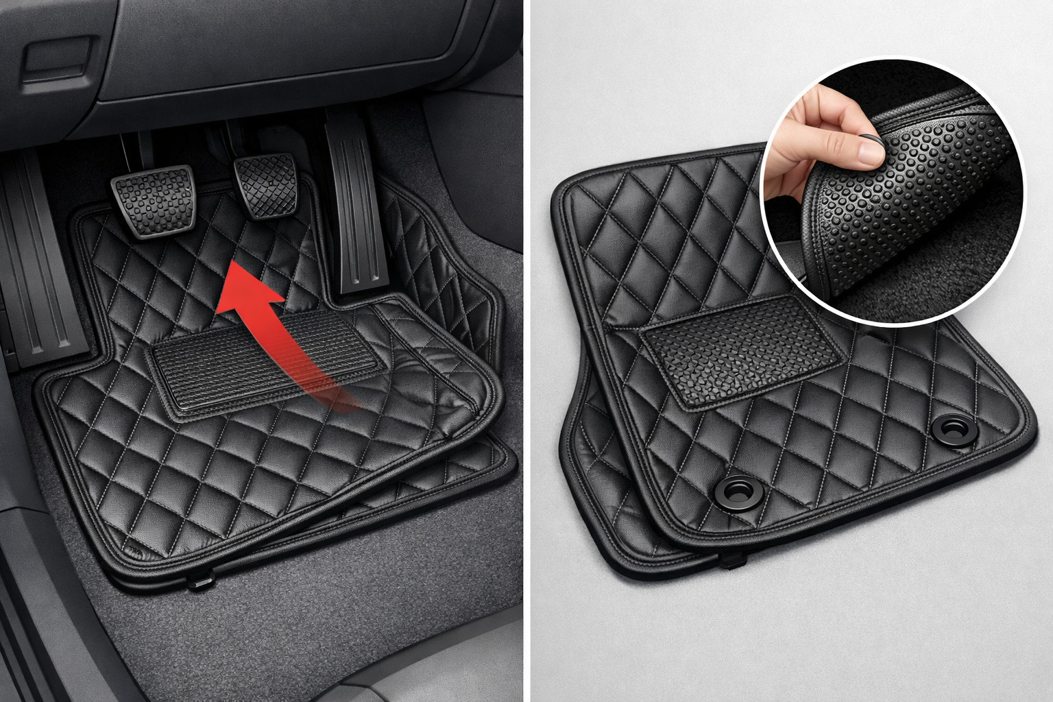 Tapis de voiture en simili cuir : glissent-ils ? À savoir avant l’achat