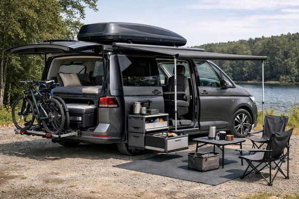Que monter sur le Volkswagen Caravelle T7 pour les voyages en famille et la transformation de l’habitacle Photo 1
