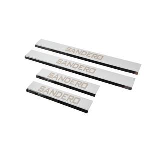 Seuils de porte Carmos V3 (4 pcs, Inox) Renault Sandero 2013-2022 photo 2