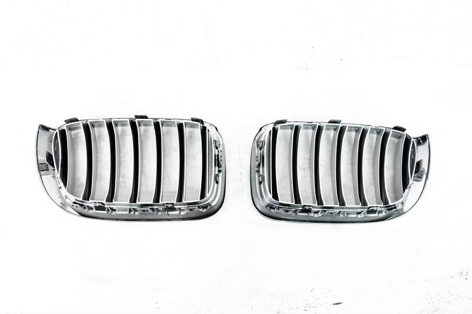 BMW X3 F25 2011-2018 Grilles de calandre type « kidney » 1Bar (2014-2018, grises avec contour chromé) Photo 5