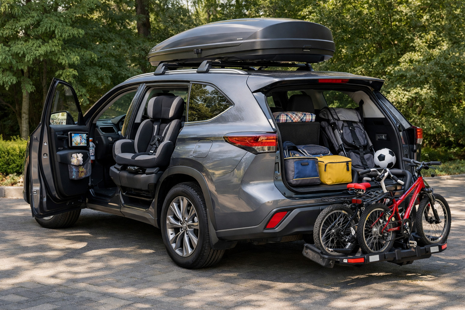 Pack d’améliorations Toyota Highlander : enfants, bagages et confort