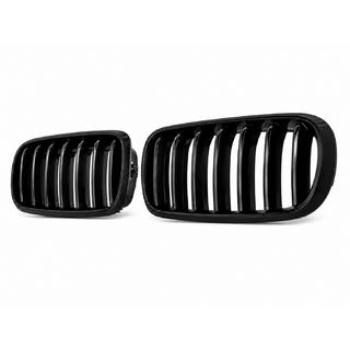 Calandre Double Haricot 1 Barre (Noir Brillant)