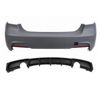 Pare-chocs arrière avec diffuseur pour échappement simple des deux côtés M-Sport (pour F30) BMW 3 Series F30/F31 2012-2019