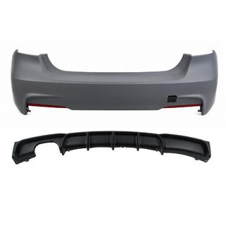 Pare-chocs arrière avec diffuseur pour double sortie d’échappement d’un seul côté M-Sport (pour F30) BMW 3 Series F30/F31 2012-2019