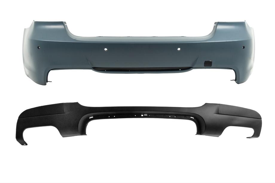 BMW 3 Series E90/E91 2005-2011 Pare-chocs arrière avec diffuseur pour double sortie d’échappement des deux côtés M-Sport (pour E90 2008-2011) Image