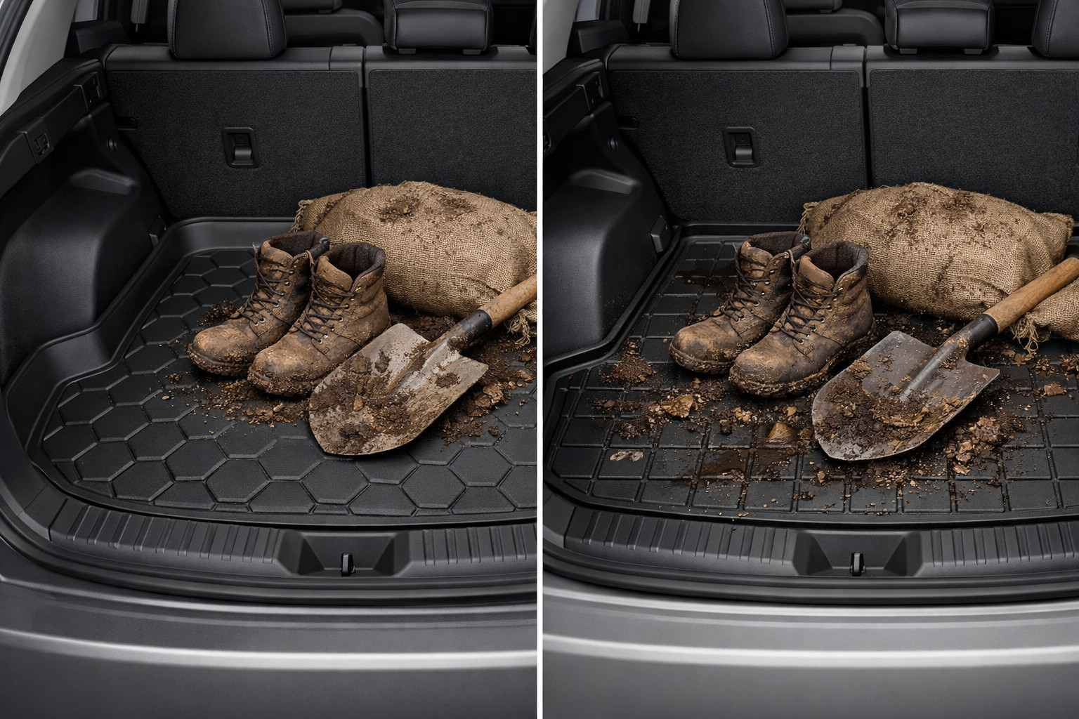 Tapis de coffre 3D ou en caoutchouc : lequel pour charges salissantes ?
