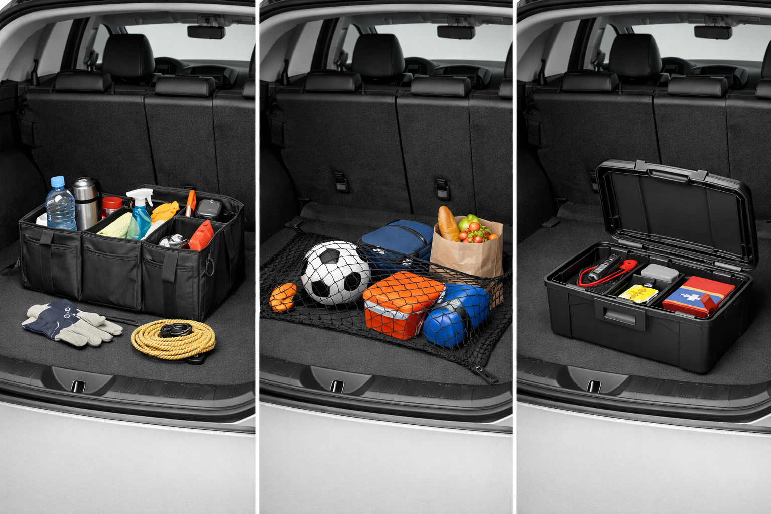 Que choisir pour le coffre : organiseur, filet ou box ?