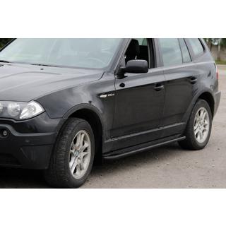 Marchepieds latéraux KB001 Black (acier inoxydable) BMW X3 E83 2003-2010 photo 1