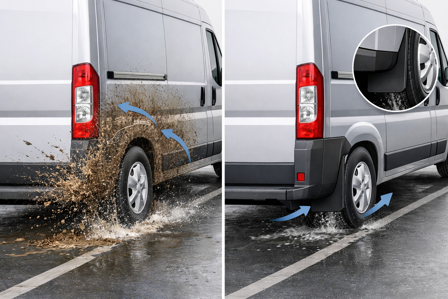 Pourquoi Citroen Jumper salit vite les flancs après la pluie et ce que valent les bavettes