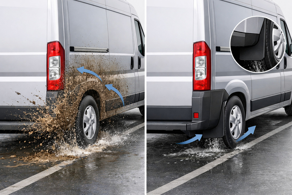 Pourquoi Citroen Jumper salit vite les flancs après la pluie et ce que valent les bavettes Photo 1