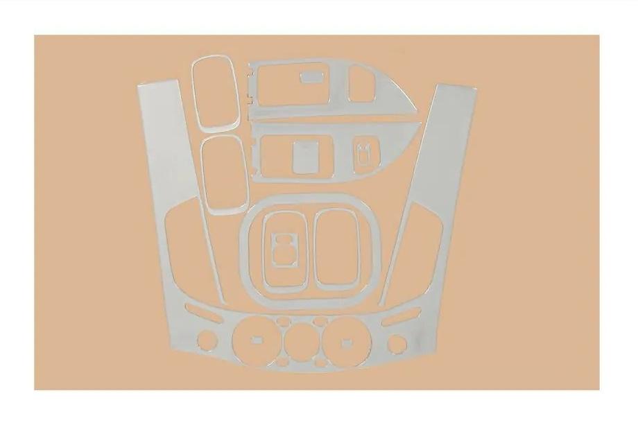 Mitsubishi L200 2006-2015 Habillages de tableau de bord V2 (13 pièces) Aluminium Image