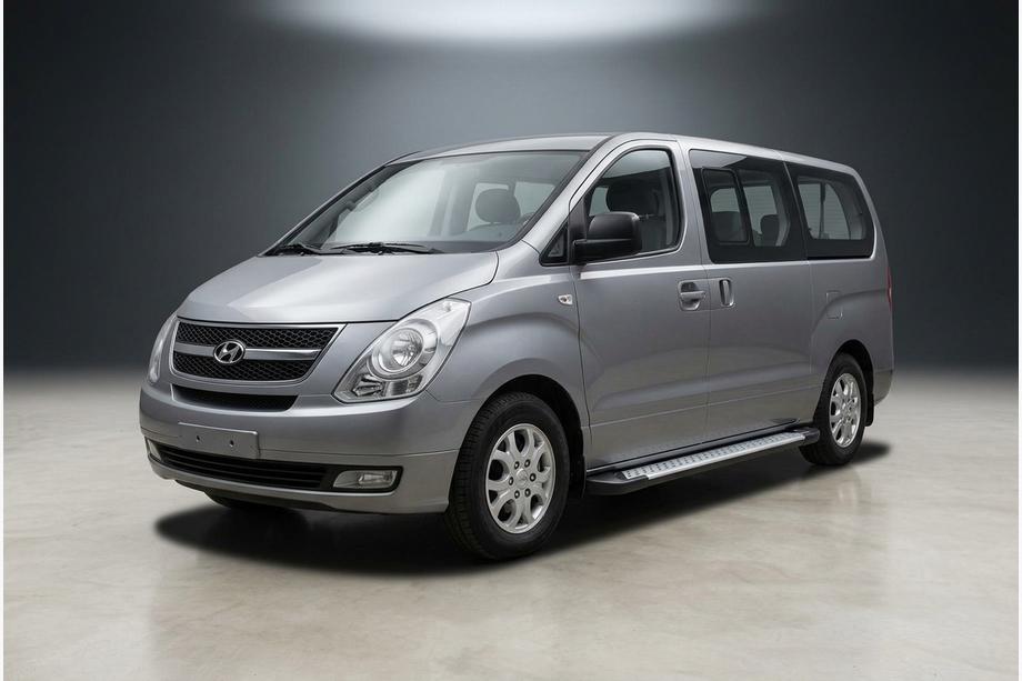 Hyundai H300, H1, Starex 2008-2020 Marchepieds Latéraux Allmond Grey (2 pcs, Aluminium) Image