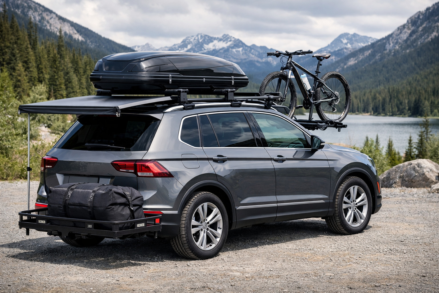 Que monter sur Volkswagen Tiguan 2016-2023 pour le chargement de toit et les voyages