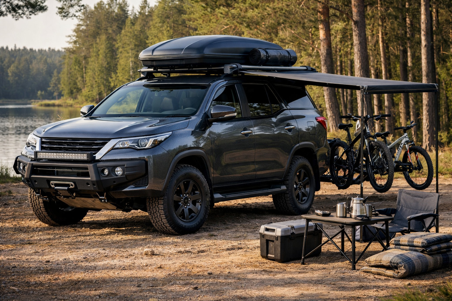 Qu’ajouter au Toyota Fortuner après l’achat: famille et nature