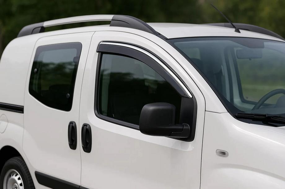 Citroen Nemo 2007-2017 Déflecteurs de vitres avec moulure chromée Niken Luxury (2 pcs) Image