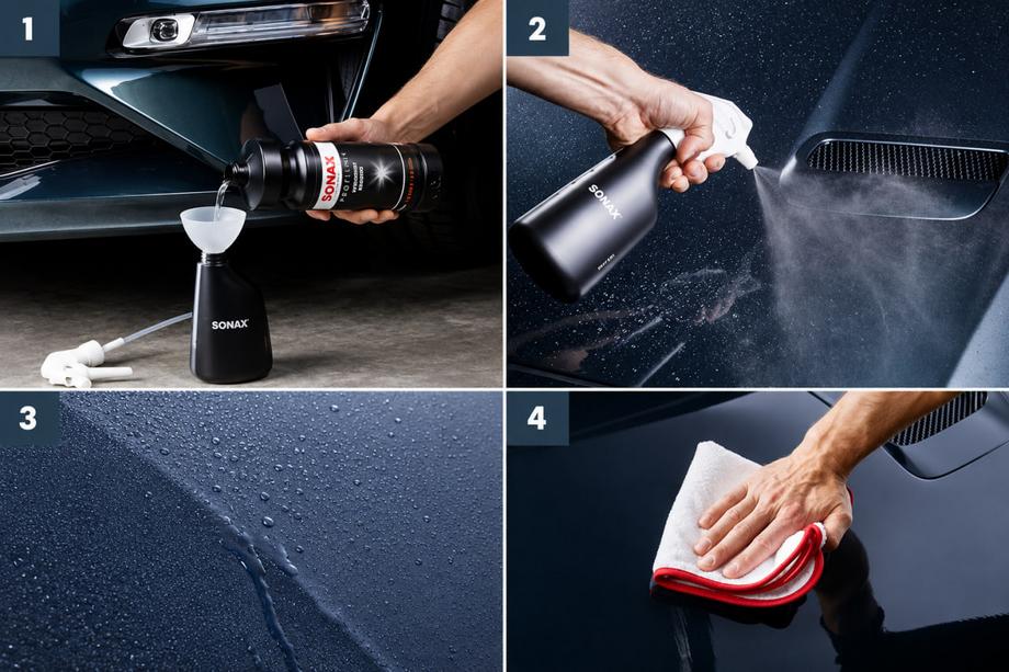Sonax PROFILINE Waterspot Remover nettoyant professionnel pour éliminer les traces de cal sur la carrosserie 1 L Photo 2