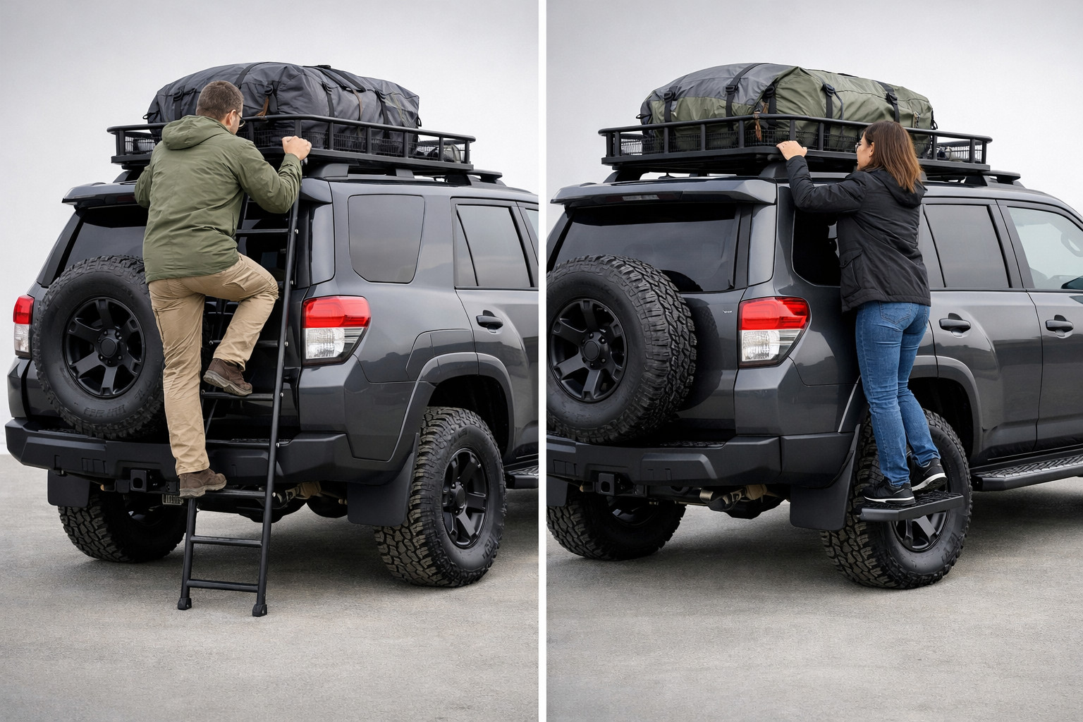 Échelle 4x4 ou marchepieds : que choisir pour accéder au toit