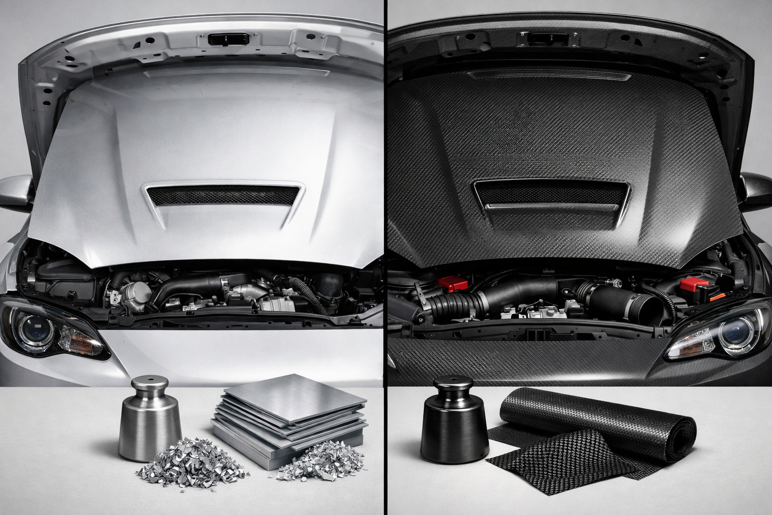 Capot en aluminium ou en carbone : lequel vaut mieux pour remplacement et tuning ?