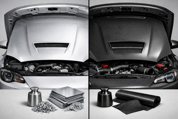 Capot en aluminium ou en carbone : lequel vaut mieux pour remplacement et tuning ?