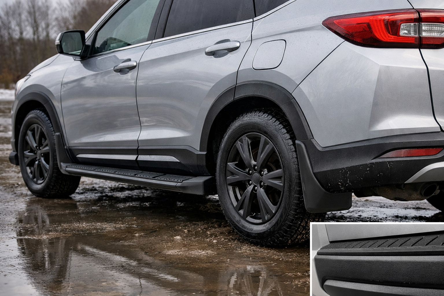 Que monter sur la voiture sous la pluie et la gadoue pour moins salir la carrosserie