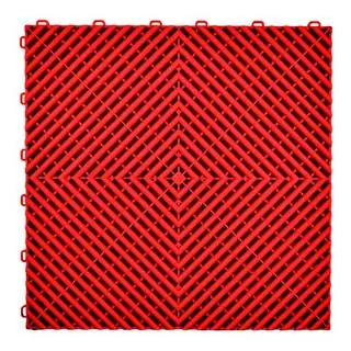 Dalle modulaire P/P (40x40x1.8 cm, rouge)