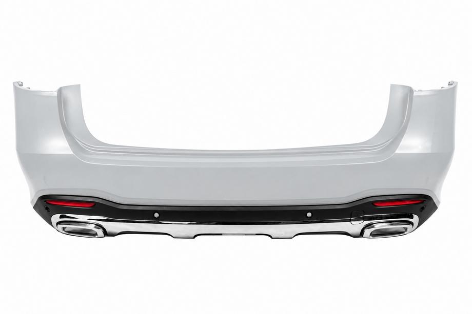 Mercedes GLS X167 2019- Diffuseur arrière GLS450 2025-Design (avec embouts d’échappement chromés) Image