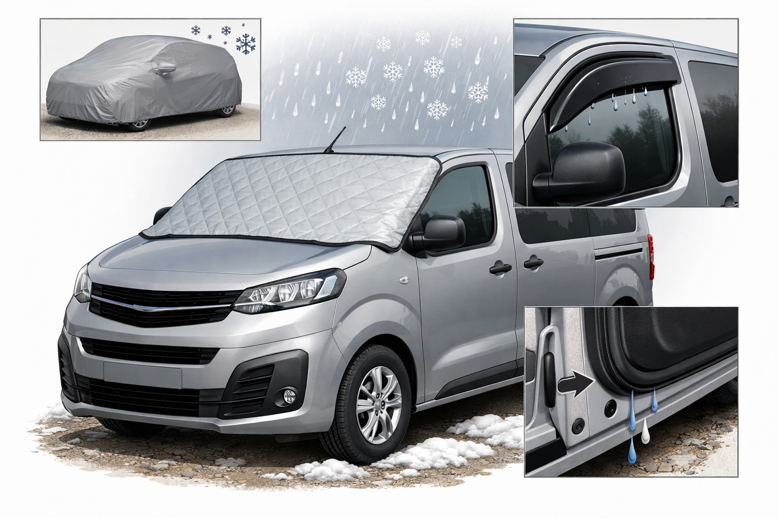 Comment protéger Opel Vivaro 2019+ de la poussière, de la neige et de la pluie en parking extérieur