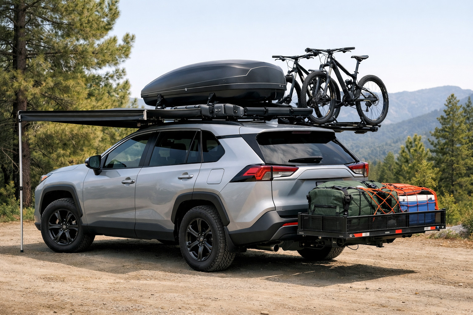 Que monter sur le Toyota RAV4 2019+ pour les vacances et le chargement de toit