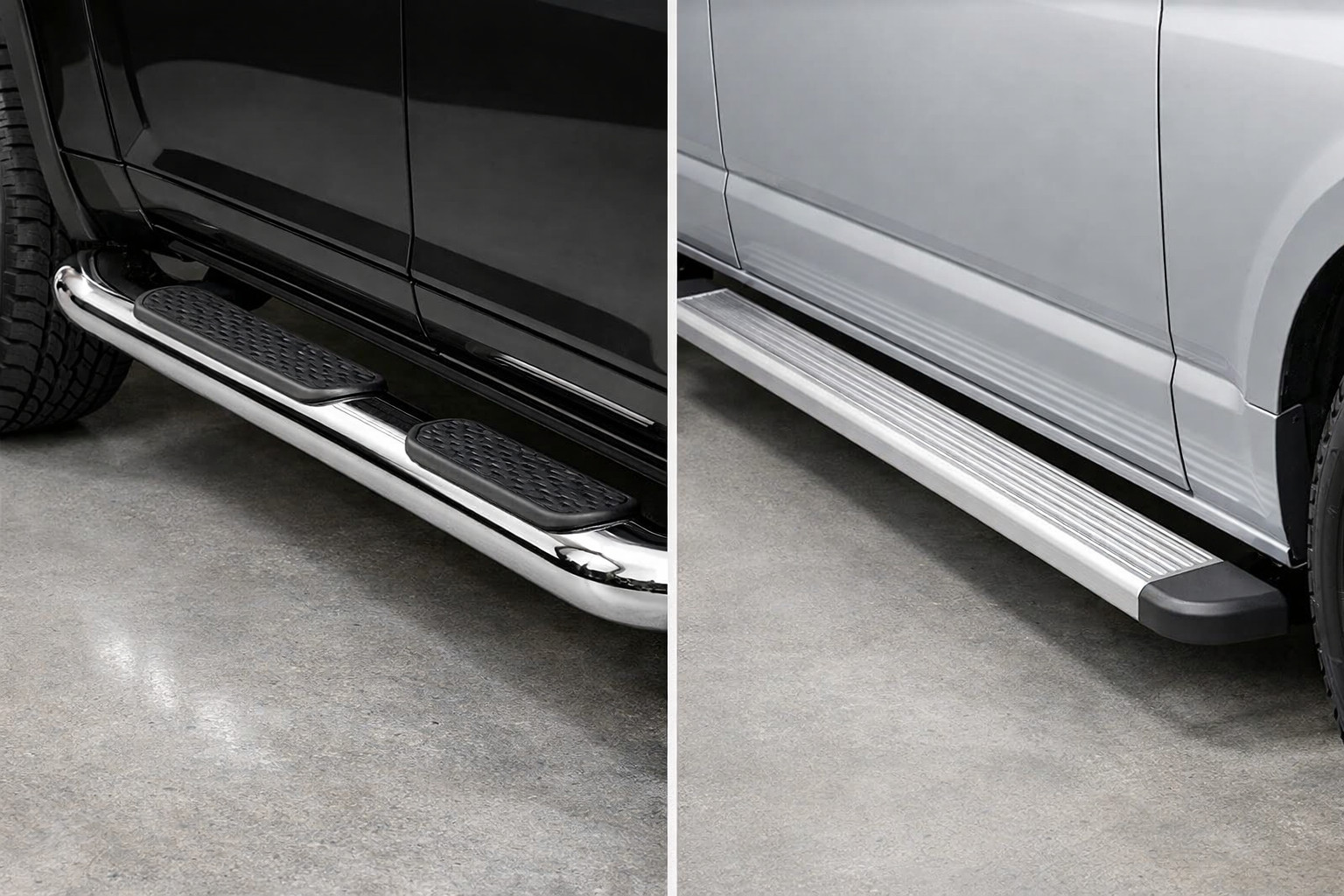 Marchepieds chromés ou aluminium : que choisir pour SUV et fourgon
