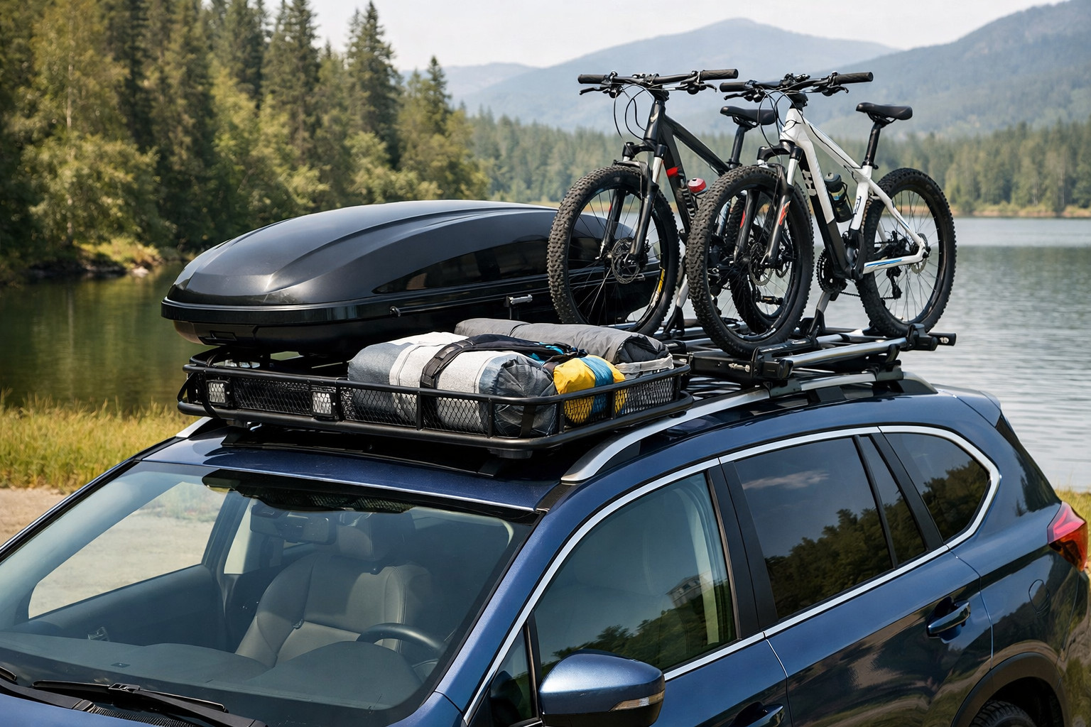 Kit de départ pour voiture avec rails intégrés : quoi mettre sur le toit en vacances