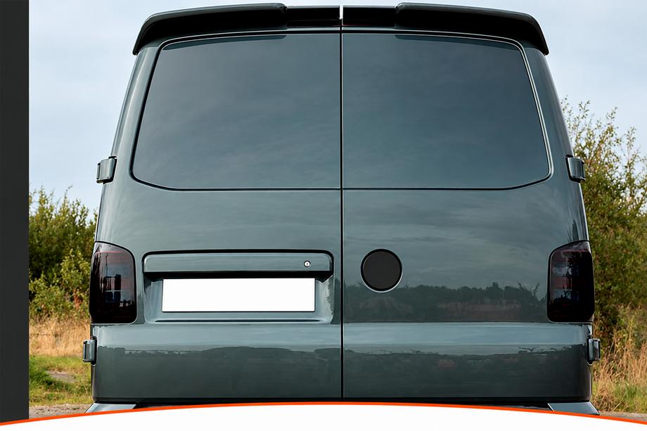 Volkswagen T5 Caravelle 2004-2010 Spoiler DPT (portes battantes, noir brillant) Image